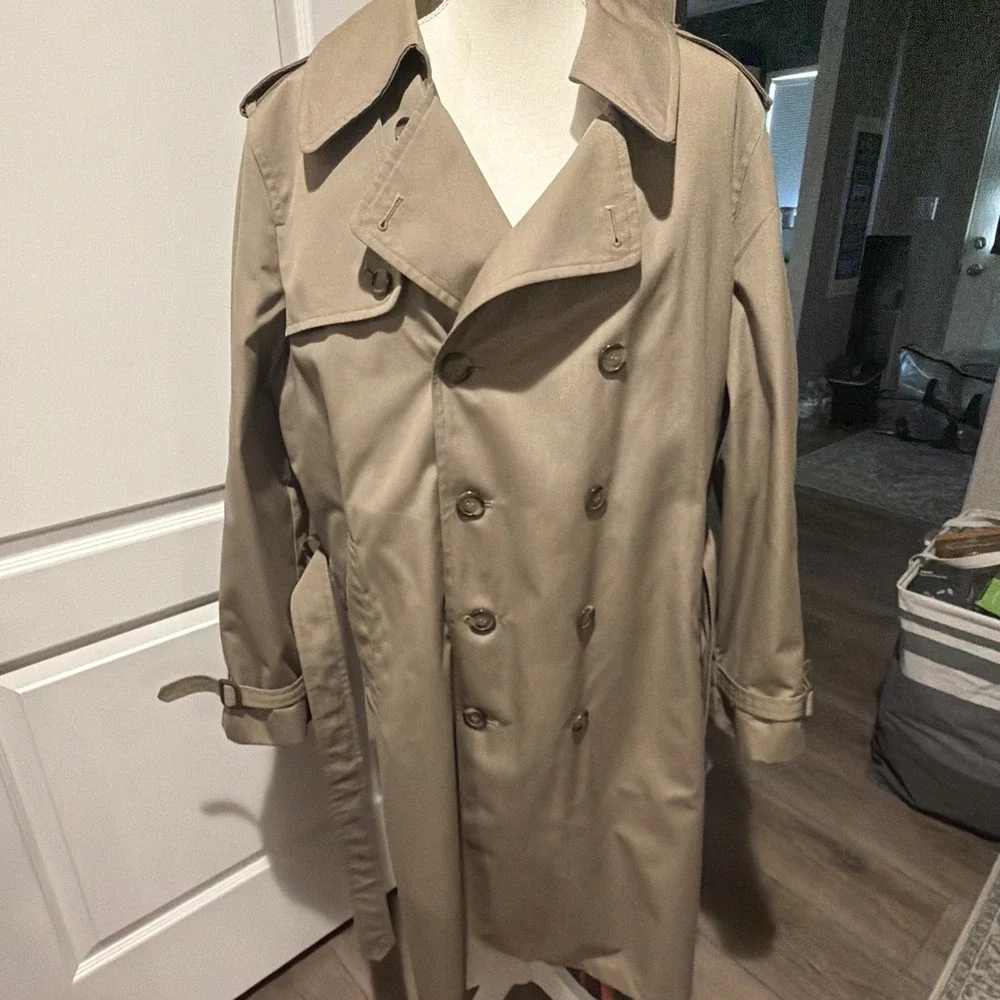 Vtg Sears The Men's Store Weather Rain Trench Dress Coat Jacket Size 40 R NWOT